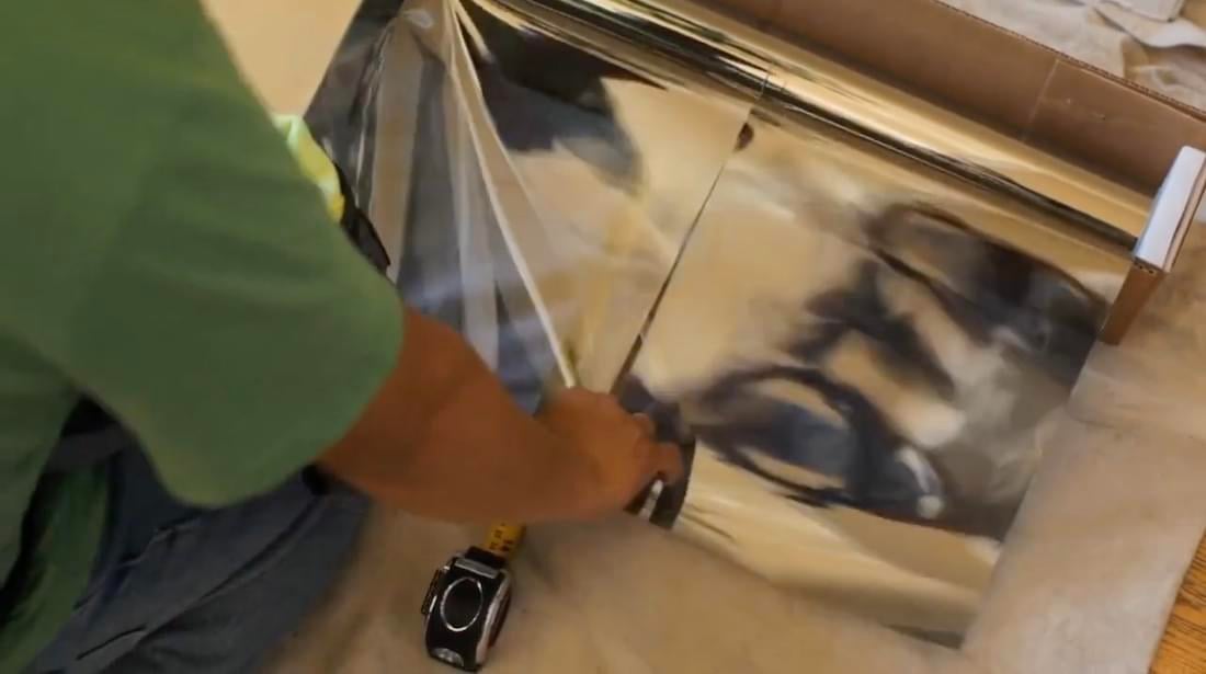 home solar window film cutting